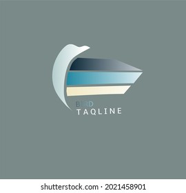 elegant garusda bird logo with a strong color combination like its claws. vector format