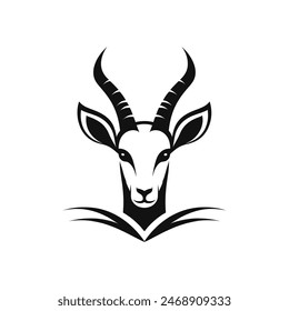 Elegant Gazelle Silhouette Icon - Premium Quality Vector Art for Wildlife Designs