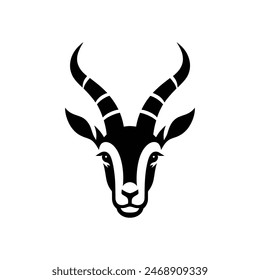 Elegant Gazelle Silhouette Icon - Premium Qualität Vektorgrafik für Wildtiere Designs