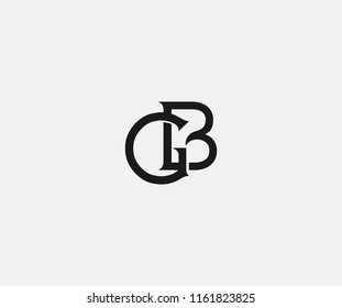 Elegant GB G B Letter Linked Monogram Logo Design