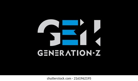 Elegant Generation Z Logo Illustration Design. Vector