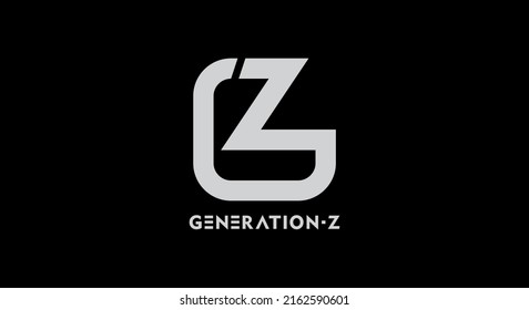 Elegant generation-z GZ logo illustration design. vector