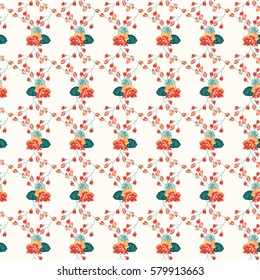 Elegant gentle pattern in small-scale flower buds. Millefleurs. Floral seamless background for textile or book covers, manufacturing, wallpapers, print, gift wrap and scrapbooking.