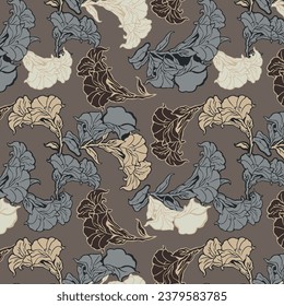 Elegant gentle trendy pattern flower. Liberty style. Floral background for textile, fabric, covers, manufacturing, wallpapers, print, gift wrap.