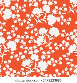 Elegant gentle trendy pattern in small color flower. Millefleurs. Liberty style. Floral seamless light background for textile, cotton fabric, covers, wallpapers, print, gift wrap and scrapbooking