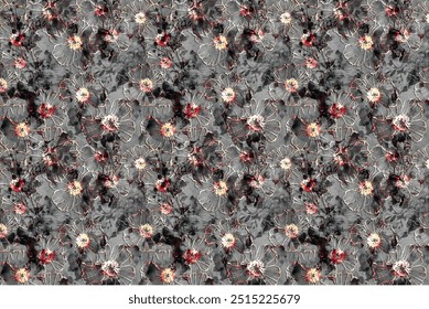 Elegant gentle trendy pattern in small-scale flower