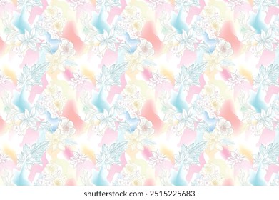 Elegant gentle trendy pattern in small-scale flower