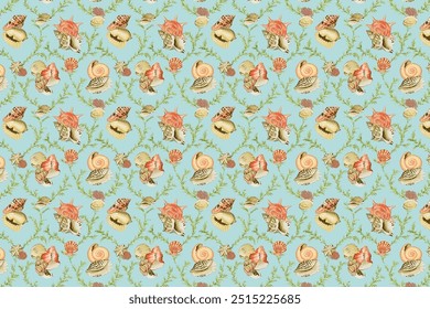 Elegante patrón de moda suave en flor de escala Pequeña