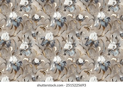 Elegant gentle trendy pattern in small-scale flower