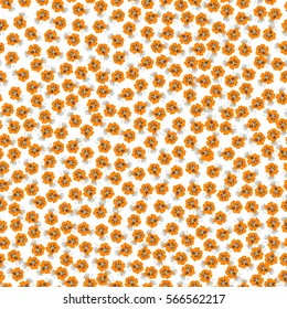 Elegant gentle trendy pattern in small-scale flower. Millefleurs. Liberty style. Floral seamless background for textile, cotton fabric, covers, manufacturing, wallpapers, print, wrap and scrapbooking.
