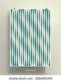 Elegant geometric abstract background poster template. Trendy colorful geometric shapes and stripes. Vector illustration for background, cover, layout or poster design.