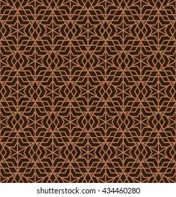 Elegant geometric arabic seamless vector pattern. Abstract oriental style background.