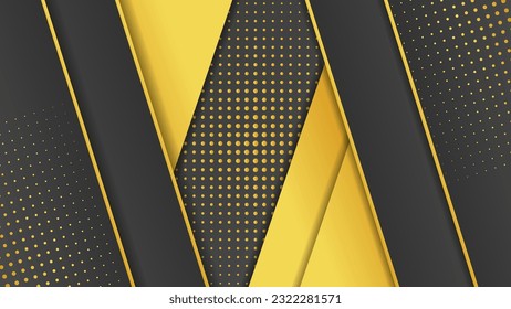 Elegant geometric background in yellow and dark gray tones. A beautiful illustration for corporate designs, blogs, postcards, posters and your other projects. Vector. 