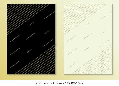 Elegant geometric backround for cover design. Lines of golden bubbles.