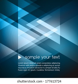 Elegant Geometric Blue Background - Vector Illustration For Business Brochure