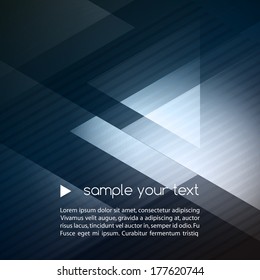 Elegant Geometric Blue Background - Vector Illustration For Business Brochure