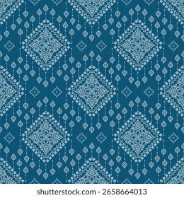 Elegante diseño de patrón azul geométrico
