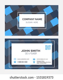 Colorful Geometric Business Card Template Business Stock Vector ...