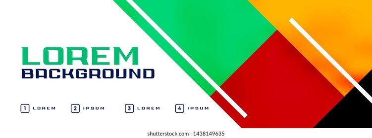 elegant geometric business presentation banner or header