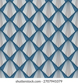 Elegante forma de abanico geométrico Repetir diseño de fondo de patrón art déco