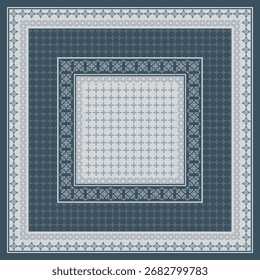 Elegante geometrische florale Rahmen Muster Schal Design