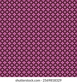 Elegant Geometric Floral Pattern in Pink and Burgundy Tones