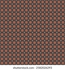 Elegant Geometric Floral Seamless Pattern in Warm Tones