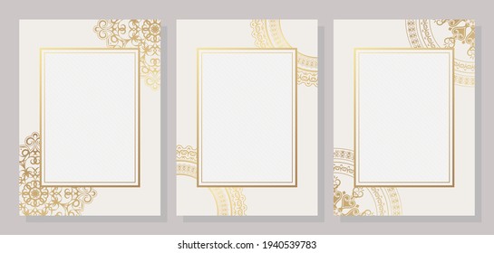 Elegant geometric flyer template text design