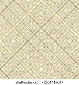 Elegant Geometric Line Pattern in Warm Beige on Cream Background – Seamless Minimal Design