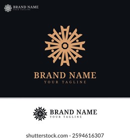 Elegant geometric logo for modern brands seeking a unique memorable symbol Versatile design