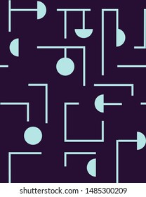Elegant geometric maze patterns. Abstract vector labyrinth of low complexity