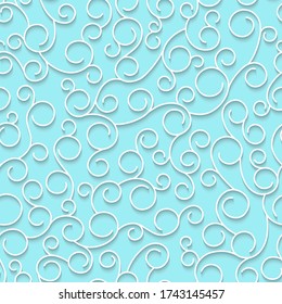 Elegant geometric monograms. Paper style. Origami. Ornament. Seamless pattern. Vector illustration