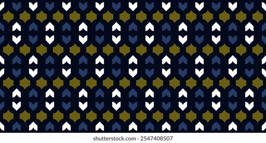 Elegante padrão geométrico formas abstratas motif fundo azul clássico mínimo. Pequenas linhas de grade de azulejos de diamante moderno design de tecido de moda swatch têxtil senhoras vestido, homem camisa allover bloco de impressão.