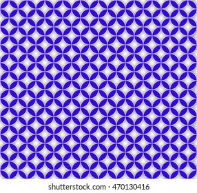 Elegant geometric pattern. Blue figures on white background. This vector seamless pattern can be used as Abstract background.
