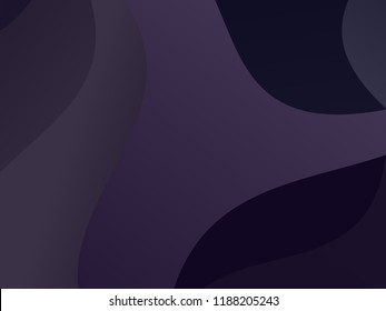 Elegant geometric pattern. The combination of wavy shapes of different shades of purple color. Minimalist vector graphics. Simple design for covers, banners, cards, posters.