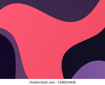Elegant geometric pattern. The combination of wavy shapes of different shades of purple color. Minimalist vector graphics. Simple design for covers, banners, cards, posters.