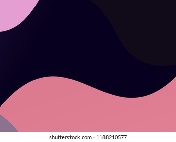 Elegant geometric pattern. The combination of wavy shapes of different shades of purple color. Minimalist vector graphics. Simple design for covers, banners, cards, posters.