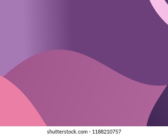 Elegant geometric pattern. The combination of wavy shapes of different shades of purple color. Minimalist vector graphics. Simple design for covers, banners, cards, posters.