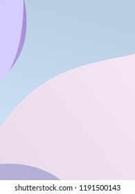 Elegant geometric pattern. The combination of wavy shapes of different shades of pale, light violet, blue color. Minimalist vector graphics. Simple design for covers, banners, cards, posters.