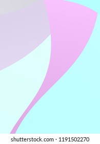 Elegant geometric pattern. The combination of wavy shapes of different shades of pale, light violet, blue color. Minimalist vector graphics. Simple design for covers, banners, cards, posters.