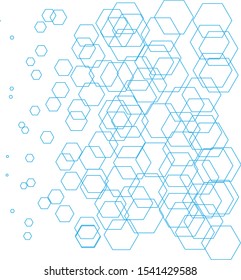 Elegant geometric pattern with the contours of the rhombuses in a minimalist style. Idea for a simple cover, business card, web banner, Wallpaper. Technological, scientific style. Vector illustration