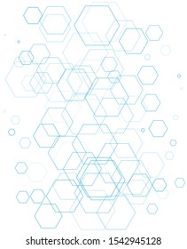 Elegant geometric pattern with the contours of the rhombuses in a minimalist style. Idea for a simple cover, business card, web banner, Wallpaper. Technological, scientific style. Vector illustration