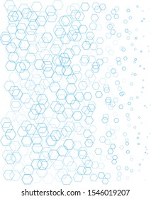 Elegant geometric pattern with the contours of the rhombuses in a minimalist style. Idea for a simple cover, business card, web banner, Wallpaper. Technological, scientific style. Vector illustration