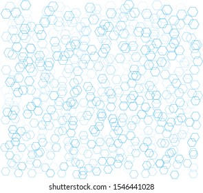 Elegant geometric pattern with the contours of the rhombuses in a minimalist style. Idea for a simple cover, business card, web banner, Wallpaper. Technological, scientific style. Vector illustration