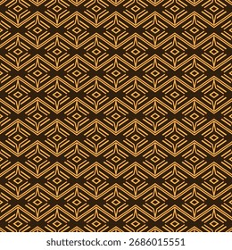 Elegant geometric pattern design in rich gold and deep brown tones