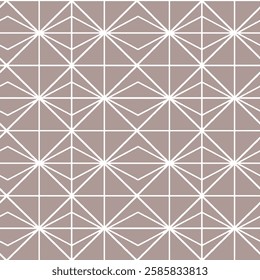 Elegant Geometric Pattern in Dusty Rose and White