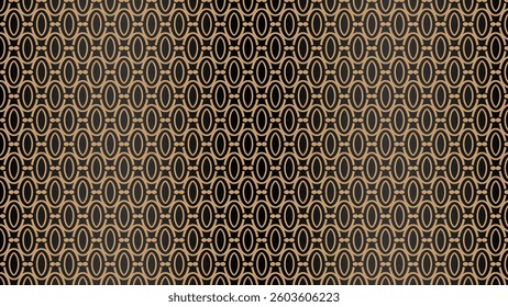 Elegant Geometric Pattern Featuring Gold and Black Tones in Ornamental Style