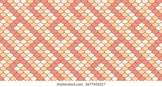 Elegant geometric pattern featuring overlapping scales in soft peach and cream tones.  Ideal for textile design, website backgrounds, or decorative projects.