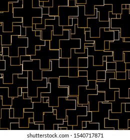 Elegant geometric pattern with gold lines in a minimalist style. Idea for a simple cover, business card, web banner, Wallpaper. Luxurious, luxury style.