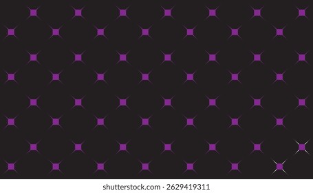 Elegant geometric pattern with purple diamond shapes arranged in a structured, repeating grid on a dark background